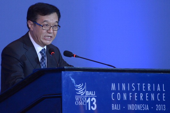 China's Trade Minister Gao Hucheng delivers a speech during the plenary session of the 9th World Trade Organization (WTO) Ministerial Conference in Bali, Indonesia.