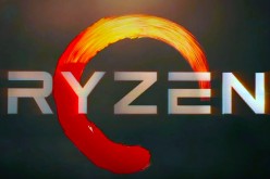 The AMD Ryzen logo is revealed during AMD New Horizon event on Dec. 13, 2016.