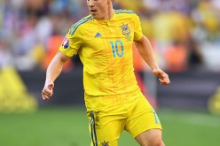 Schalke winger Yevhen Konoplyanka playing for Ukraine.