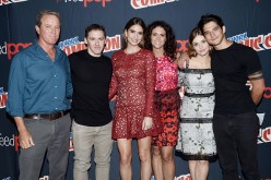 Linden Ashby, Jeff Davis, Shelley Hennig, Melissa Ponzio, Holland Roden and Tyler Posey attend the 'Teen Wolf' Final Farewell during day 3 of 2016 New York Comic Con held on October 8, 2016.