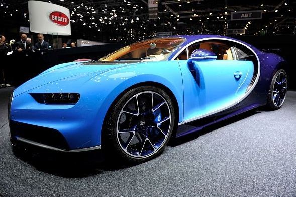 The Bugatti Chiron is presented during the Bugatti press conference as part of the Geneva Motor Show 2016 on March 1, 2016 in Geneva, Switzerland. 