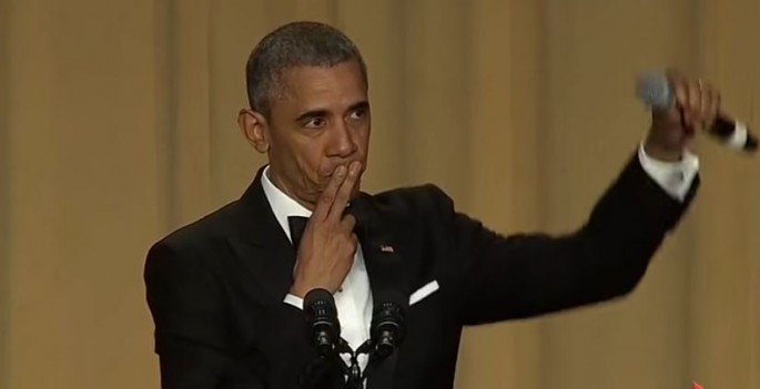 President Barack Obama bids farewell during his hilarious final White House correspondents' dinner speech.