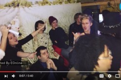 Katy Perry belts out a song at Shannon Woodward's birthday bash as their other friends sing along. 