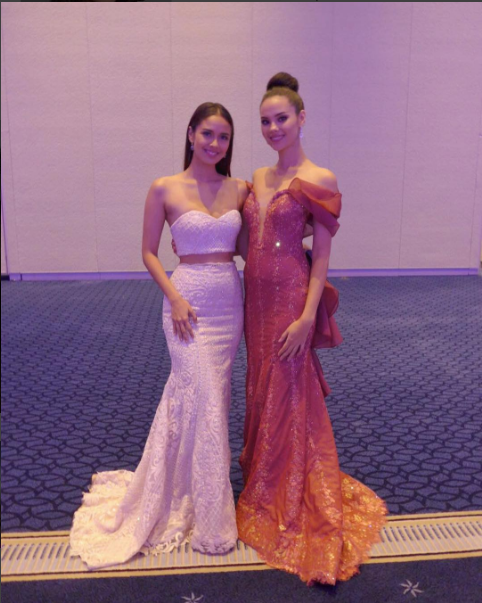 Miss World 2013 Megan Young and Philippine contestant Catriona Gray