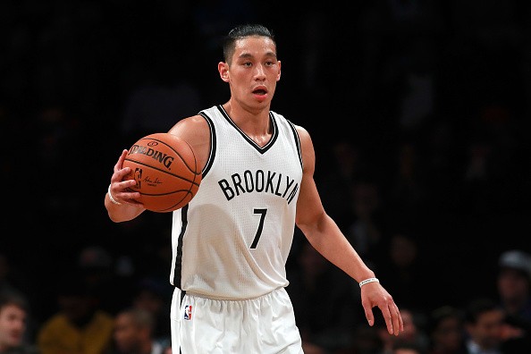 Jeremy Lin playing for the Brooklyn Nets against the Chicago Bulls.
