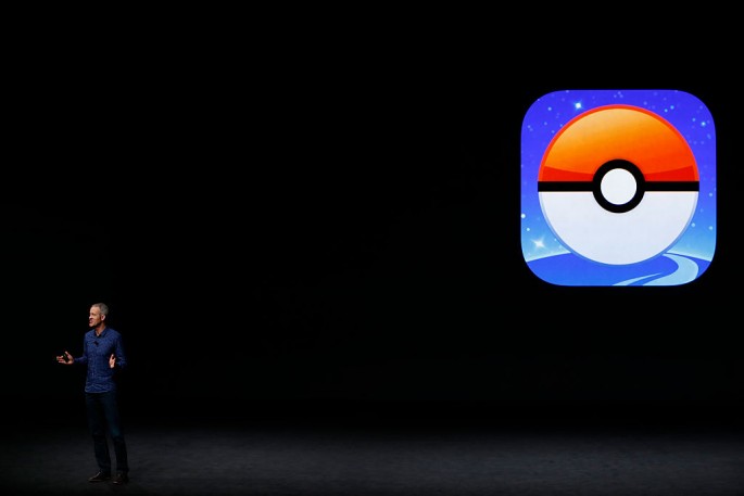 Apple COO Jeff Williams announces Pokemon Go for Apple Watch during a launch event on September 7, 2016 in San Francisco, California.