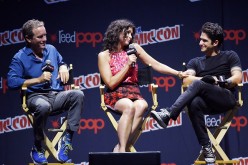 Linden Ashby, Melissa Ponzio and Tyler Posey attend the 'Teen Wolf' Final Farewell during day 3 of 2016 New York Comic Con held on October 8, 2016 in New York City. 