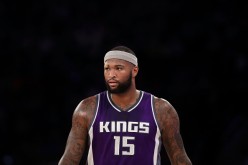 DeMarcus Cousins of the Sacramento Kings looks on against the New York Knicks during the first half at Madison Square Garden on December 4, 2016 in New York City.