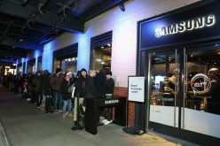 Guests wait outside of Tinashe LIVE + Z100 Jingle Ball Viewing Party at Samsung 837 on December 9, 2016 in New York City.