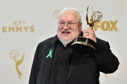 Writer George R. R. Martin poses in the press room at the 67th Annual Primetime Emmy Awards on September 20, 2015 in Los Angeles, California.