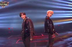 BTS' Jimin and SHINee's Taemin perform at the 2016 KBS Song Festival. 