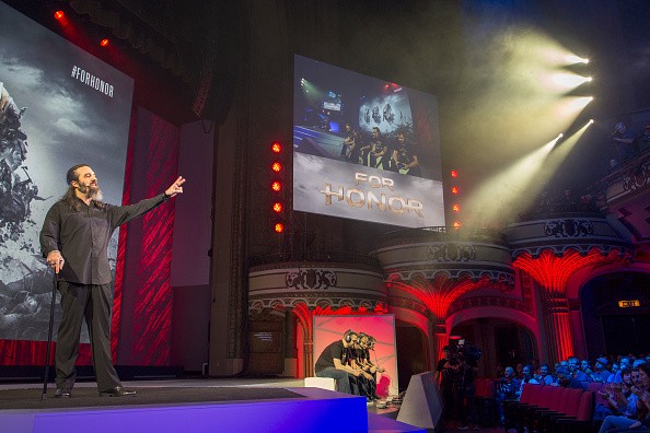 Creative Director Ubisoft Montreal Jason Vandenberghe presents the game 'For Honor' at the Ubisoft E3 Conference on June 15, 2015 in Los Angeles, California.