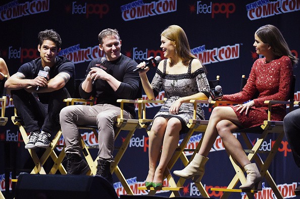 Tyler Posey, Jeff Davis, Holland Roden and Shelley Hennig attend the 'Teen Wolf' Final Farewell during day 3 of 2016 New York Comic Con held on October 8, 2016 in New York City.