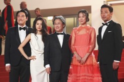 Jo Jing-Woong, Kim Tae-Ri, Park Chan-wook, Kim Min-Hee and Ha Jung-Woo attend 'The Handmaiden (Mademoiselle)' premiere during the 69th annual Cannes Film Festival at the Palais des Festivals on May 14, 2016 in Cannes, France. 