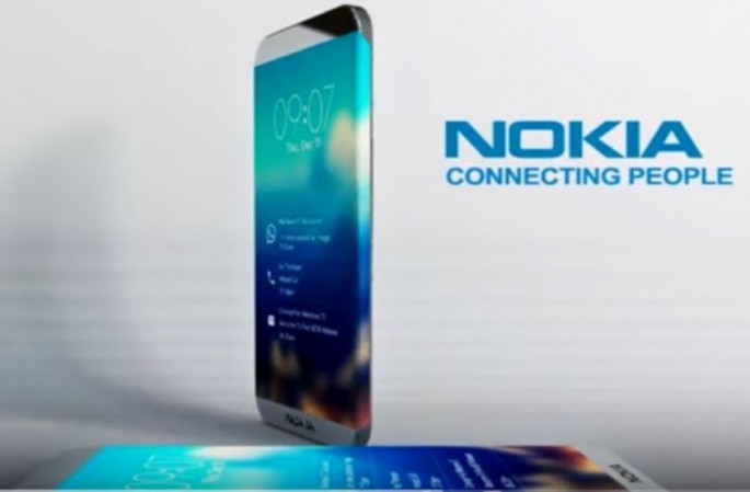 The iconic logo and tagline of Nokia is displayed along with the potential look of the upcoming Nokia Edge Android smartphone.