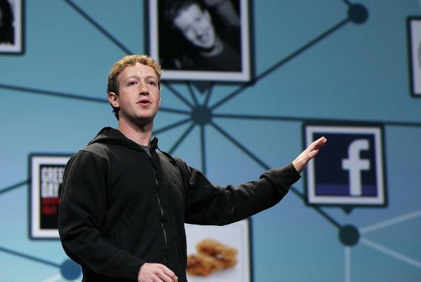 Facebook founder and CEO Mark Zuckerberg delivers the opening keynote address at the f8 Developer Conference April 21, 2010 in San Francisco, California.