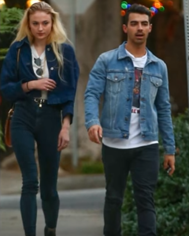 Couple Joe Jonas (R) and Sophie Turner (L) were pictured together during their early outing in Los Angeles in November 2016.