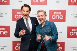  Benedict Cumberbatch and Martin Freeman attend a screening of the Sherlock 2016 Christmas Special at Ham Yard Hotel on December 19, 2016 in London, England. 