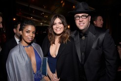 'This is Us' actors Susan Kelechi Watson, Mandy Moore and Chris Sullivan attend The 22nd Annual Critics' Choice Awards after party at Barker Hangar on December 11, 2016 in Santa Monica, California. 