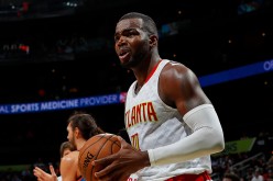  Paul Millsap of the Atlanta Hawks reacts to the referees during the game against the Oklahoma City Thunder at Philips Arena on December 5, 2016 in Atlanta, Georgia. 