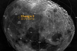 The Moon and Chang'e-3's landing site.               