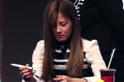 Apink's Chorong was hit by a phone thrown by a fan during a fan meeting in December 2016. 