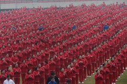 Fifty thousand citizens perform square dance to make a Guinness World Record with dancers in other 13 cities on Nov. 7, 2016, in Zhengzhou, China. 