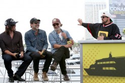 'The Walking Dead' actors Norman Reedus, Jeffrey Dean Morgan and Andrew Lincoln join Kevin Smith at Comic-Con on July 23, 2016 in San Diego, California.