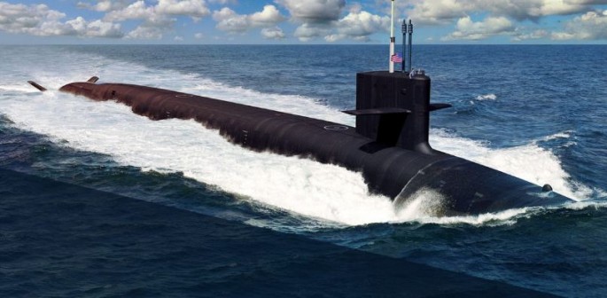 Columbia-class submarine (artist's concept).                         