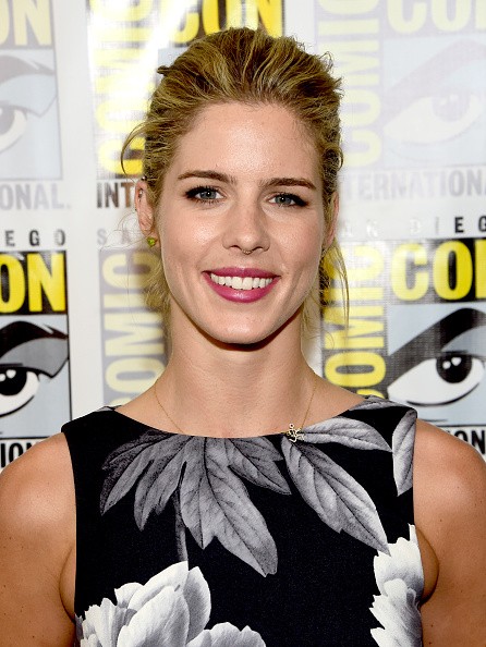 Emily Bett Rickards attends 'Arrow' Press Line during Comic-Con International 2016 at Hilton Bayfront on July 23, 2016 in San Diego, California. 
