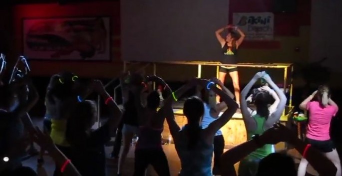 Several gyms in China have mimicked the club atmosphere of party gyms in the U.S., such as Houston's Nightclub Cardio, pictured here.