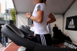 Australian athlete Alicia Molik in action on the treadmill 