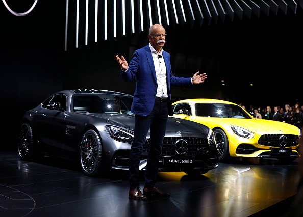Dieter Zetsche, Chairman of the Board of Directors of Daimler AG and Head of Mercedes-Benz Cars, speaks at the Mercedes-Benz reveal at the 2017 North American Int'l Auto Show on Jan. 9, 2017.