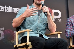 Actor Stephen Amell speaks onstage during the CW Superheroes panel at Entertainment Weekly's PopFest at The Reef on October 29, 2016 in Los Angeles, California. 