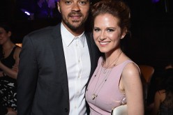 Jesse Williams and Sarah Drew attend the Entertainment Weekly and PEOPLE celebration of The New York Upfronts at The Highline Hotel on May 11, 2015 in New York City. 