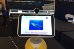 Chinese tech firms have become key figures in the spotlight during CES 2017. Shown here is Baidu's IOT innovation: the Little Fish video talking robot.
