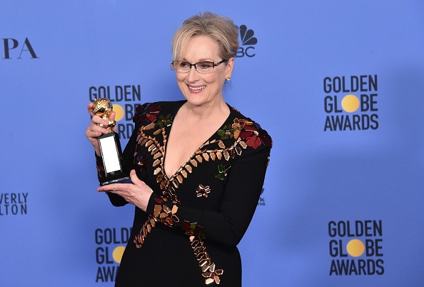 Meryl Streep poses in the press room during the 74th Annual Golden Globe Awards at The Beverly Hilton Hotel on January 8, 2017 in Beverly Hills, California. 