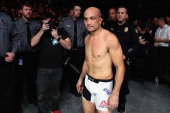 BJ Penn after his defeat against Yair Rodriguez on UFC Fight Night 103.