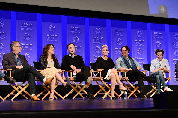 Steven Molaro, Bill Prady, Mayim Bialik, Jim Parsons, Kaley Cuoco, Johnny Galecki, and Simon Helberg attend The Paley Center For Media's 33rd Annual PALEYFEST Los Angeles.
