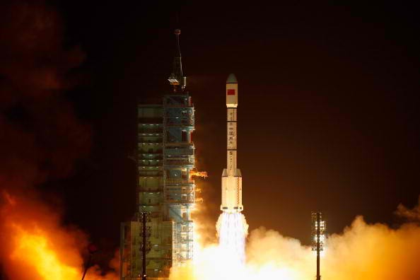 China's ambitious plan to explore Mars now comes with a shortlist of names and logos. Pictured here is the launching of the country's space laboratory module Tiangong-1.