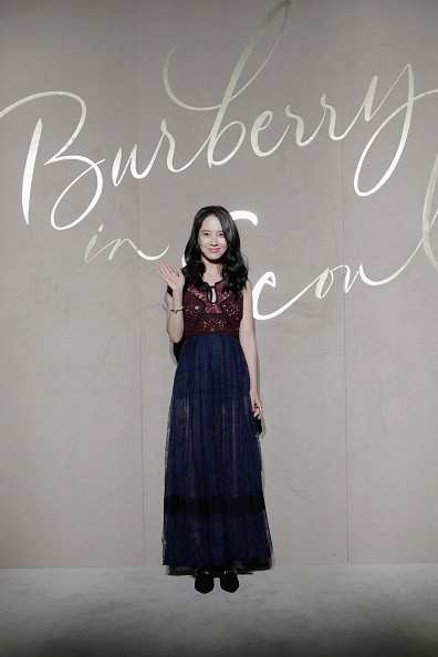 Song Ji Hyo attends the Burberry Seoul Flagship Store Opening Event on October 15, 2015 in Seoul, South Korea.