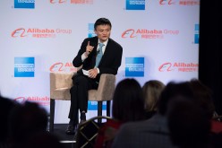 Alibaba's Jack Ma speaks before U.S. small businesses.