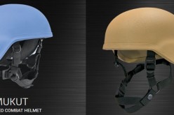 Two of the combat helmets made by MKU Industries.              