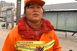 Yu Youzhen is one of many Chinese millionaires who value hard work as a street cleaner.