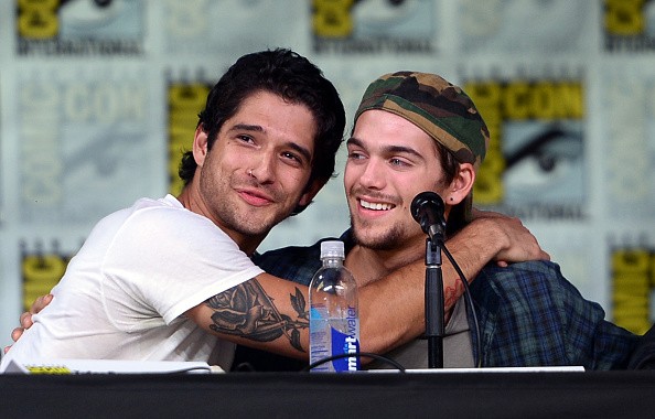 Tyler Posey (L) and Dylan Sprayberry attend the 'Teen Wolf' panel during Comic-Con International 2016 at San Diego Convention Center on July 21, 2016 in San Diego, California. 