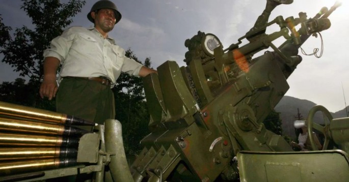An anti-aircraft gun modified by the Chinese to fire cloud seeding rounds.                    