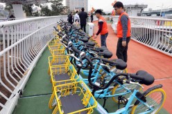 A view of the world's longest aerial bike that will open before Chinese New Year 2017 in Xiamen, China.
