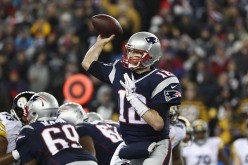 Tom Brady of the New England Patriots throws a pass against the Pittsburgh Steelers in the AFC Championship Game at Gillette Stadium on January 22, 2017 in Foxboro, Massachusetts.
