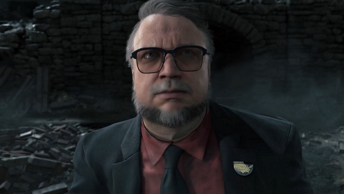 Director Guillermo del Toro stares to the skies and bypassing planes in 'Death Stranding.'