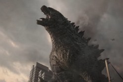 Godzilla roars in victory in the 2014 'Godzilla' by Legendary Pictures.